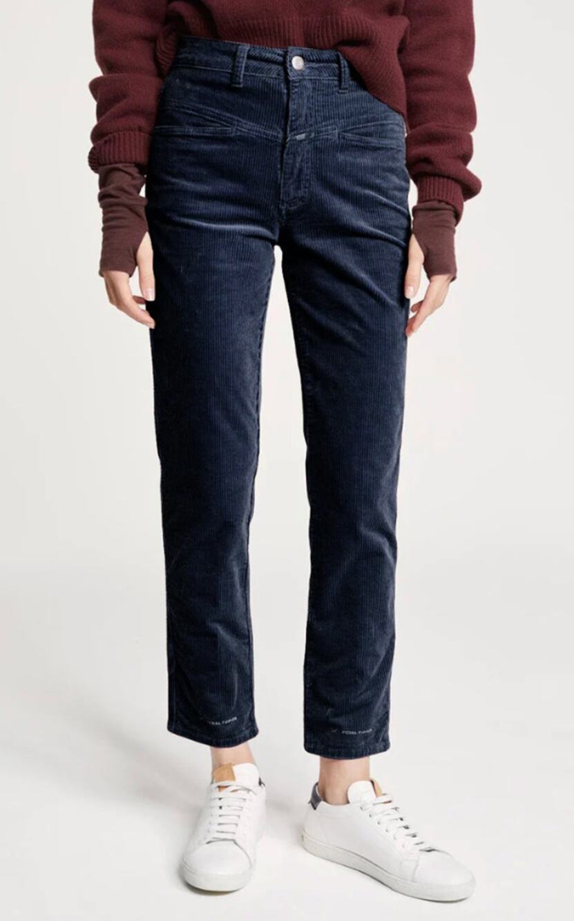 CLOSED 26 Pedal Pusher Corduroy Pants navy